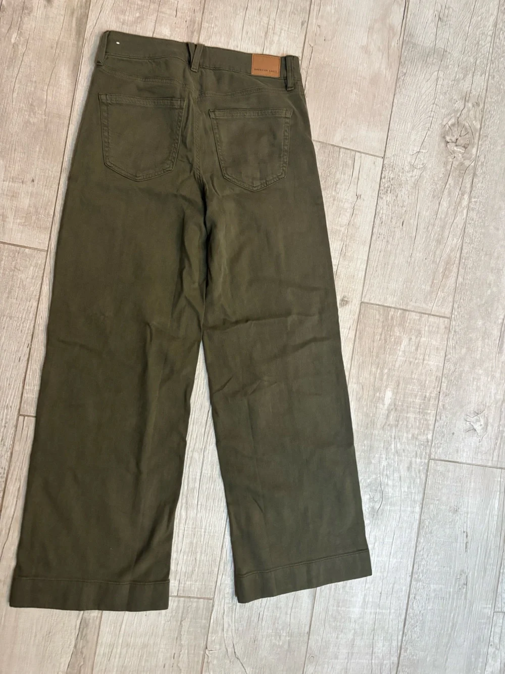American Eagle Outfitters Olive Green Straight-Leg Chinos - Picture 2 of 3